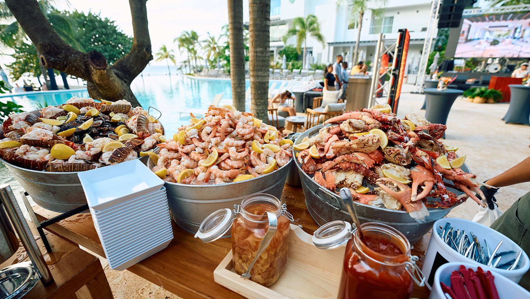 food catering display