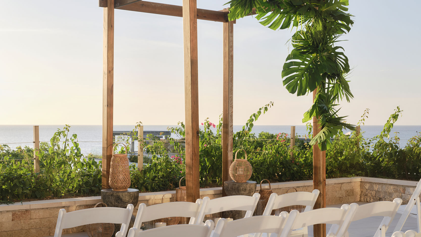 outdoor ceremony on the terrace