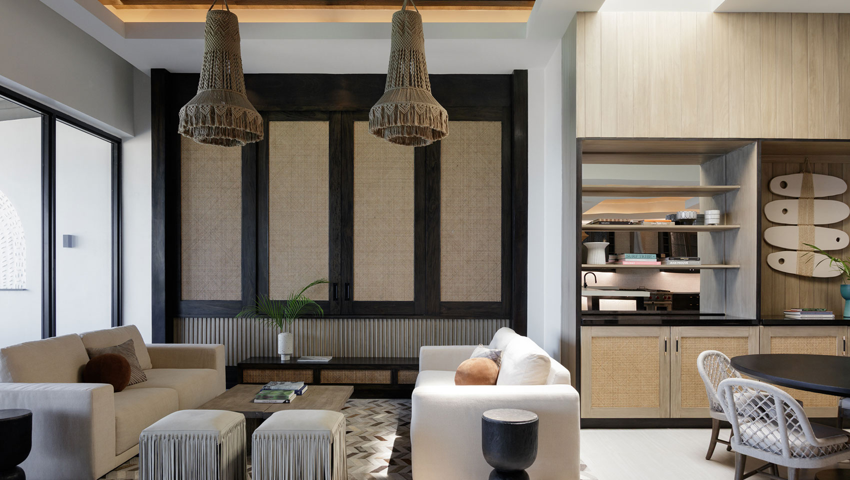 Sitting Area and Dining Area in Beachfront Penthouse at Kimpton Grand Roatan Resort