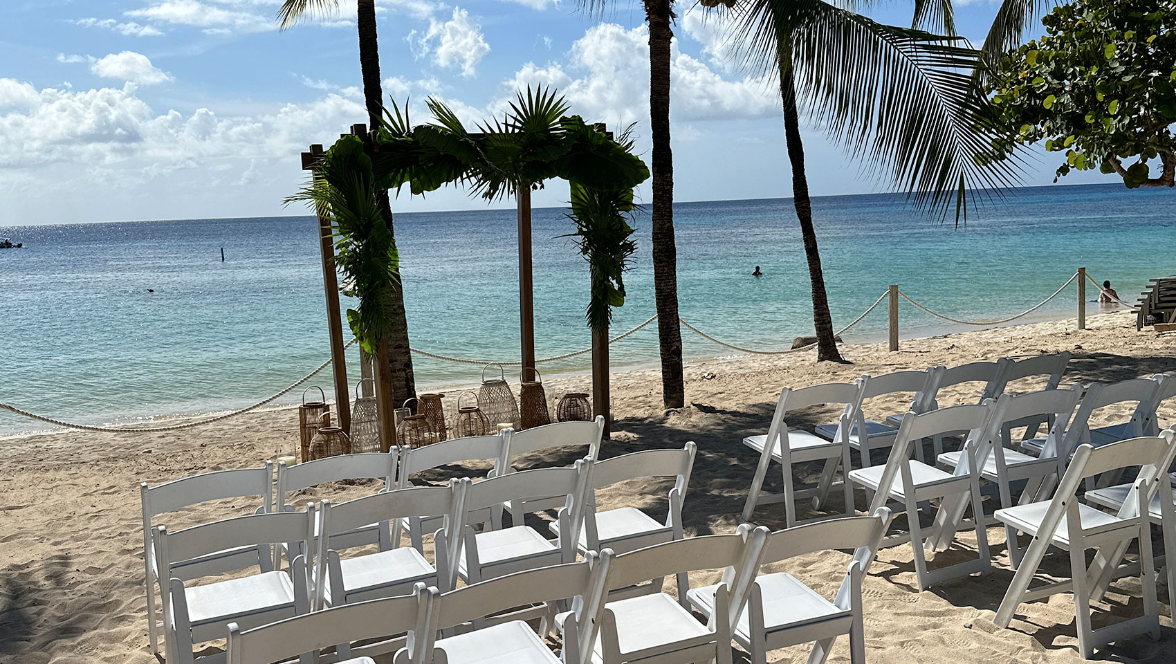 outdoor ceremony on the beach