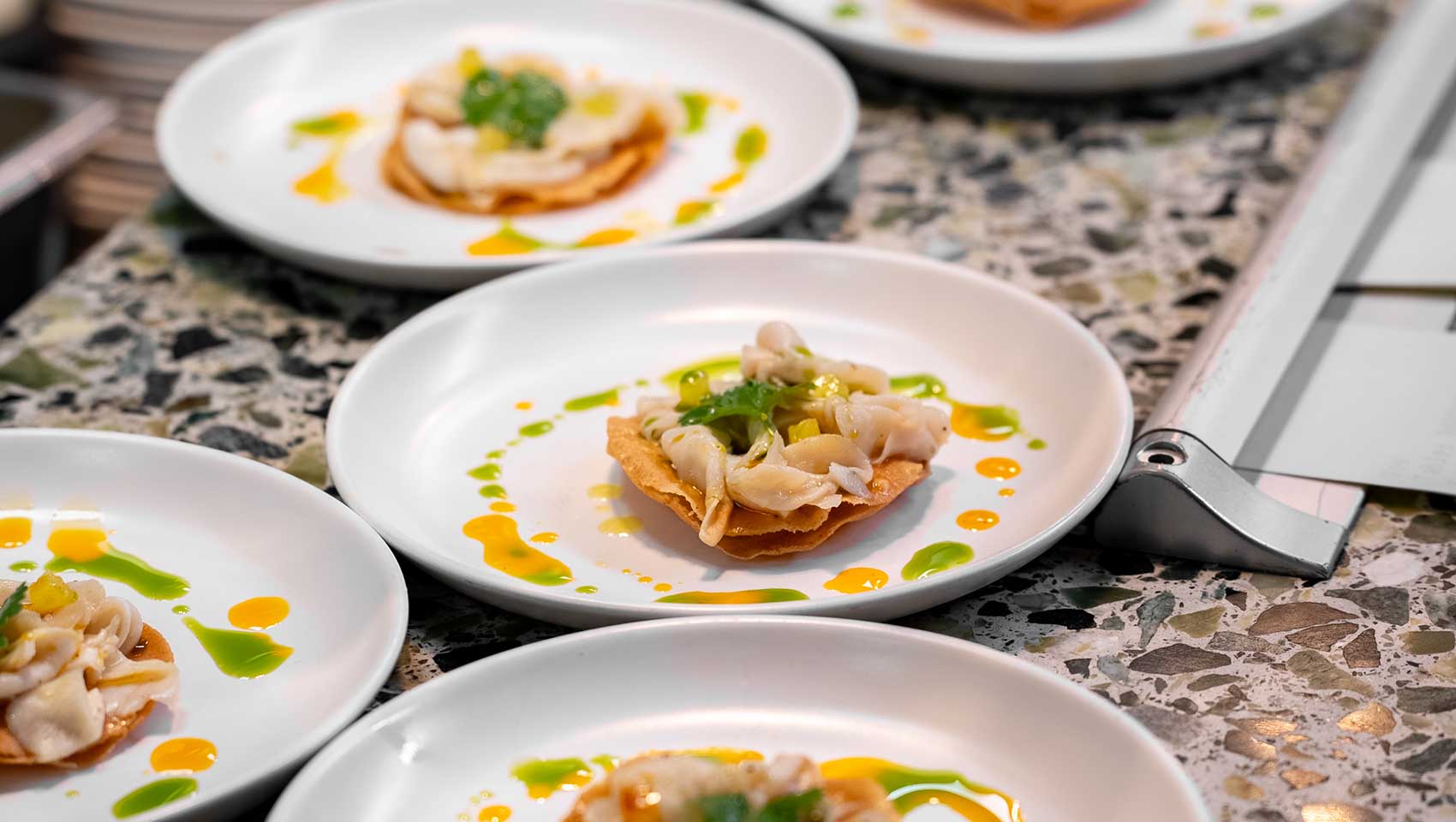 Tostada appetizer at Kimpton Grand Roatan