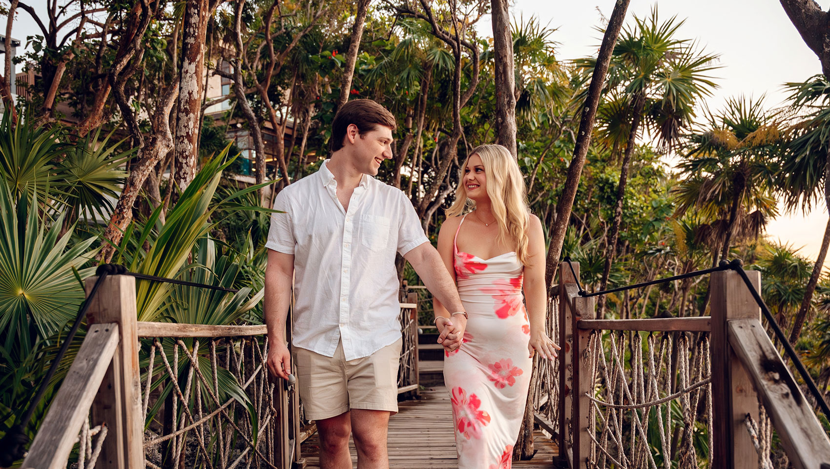 Newly engaged couple