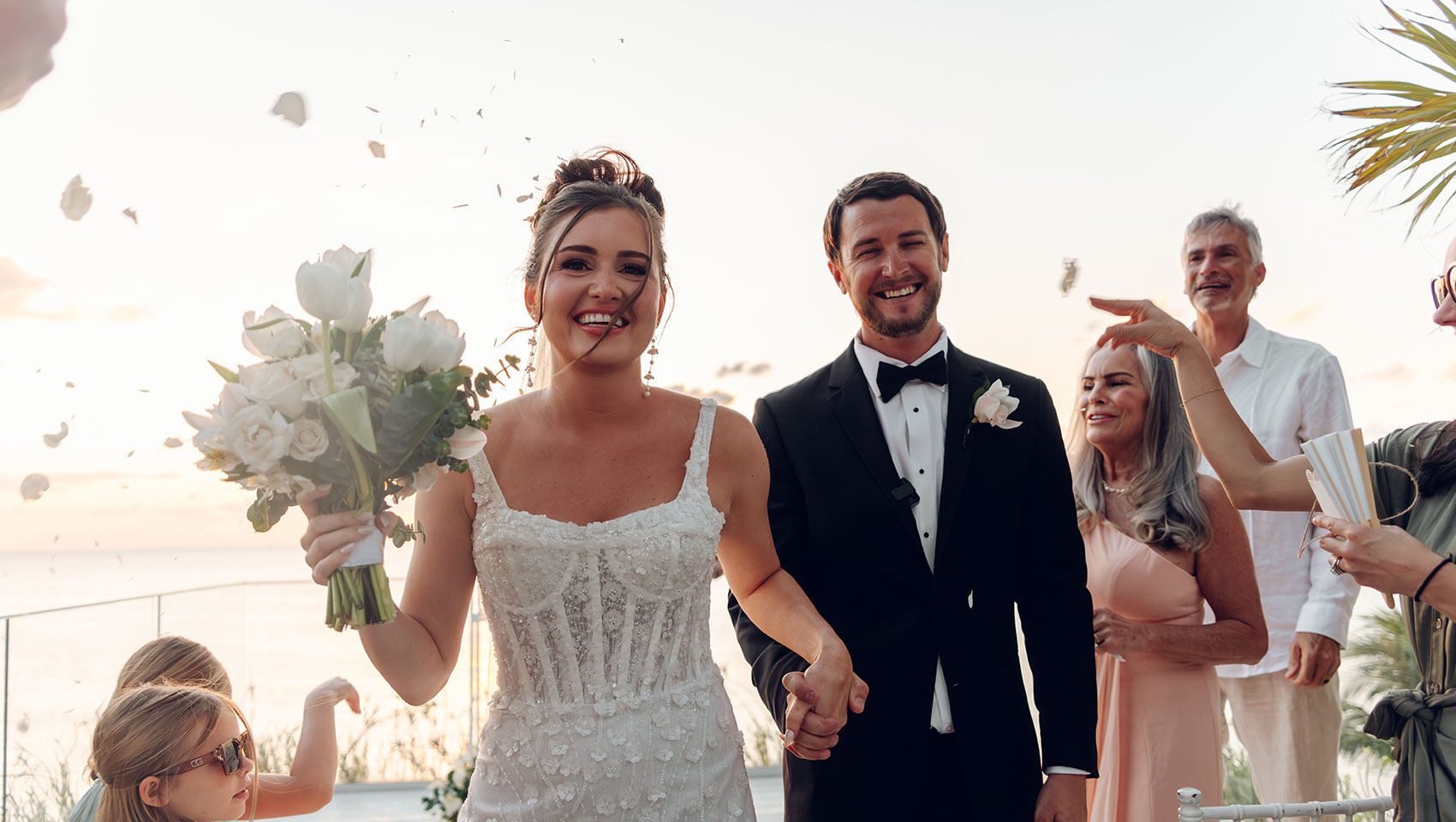 Bride & groom just married