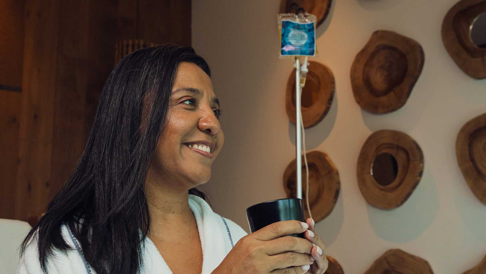 woman receives IV drip Kao Kamasa Spa