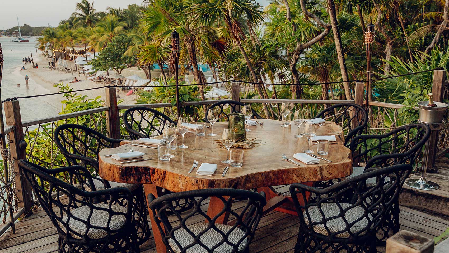Green Flash Table beach view