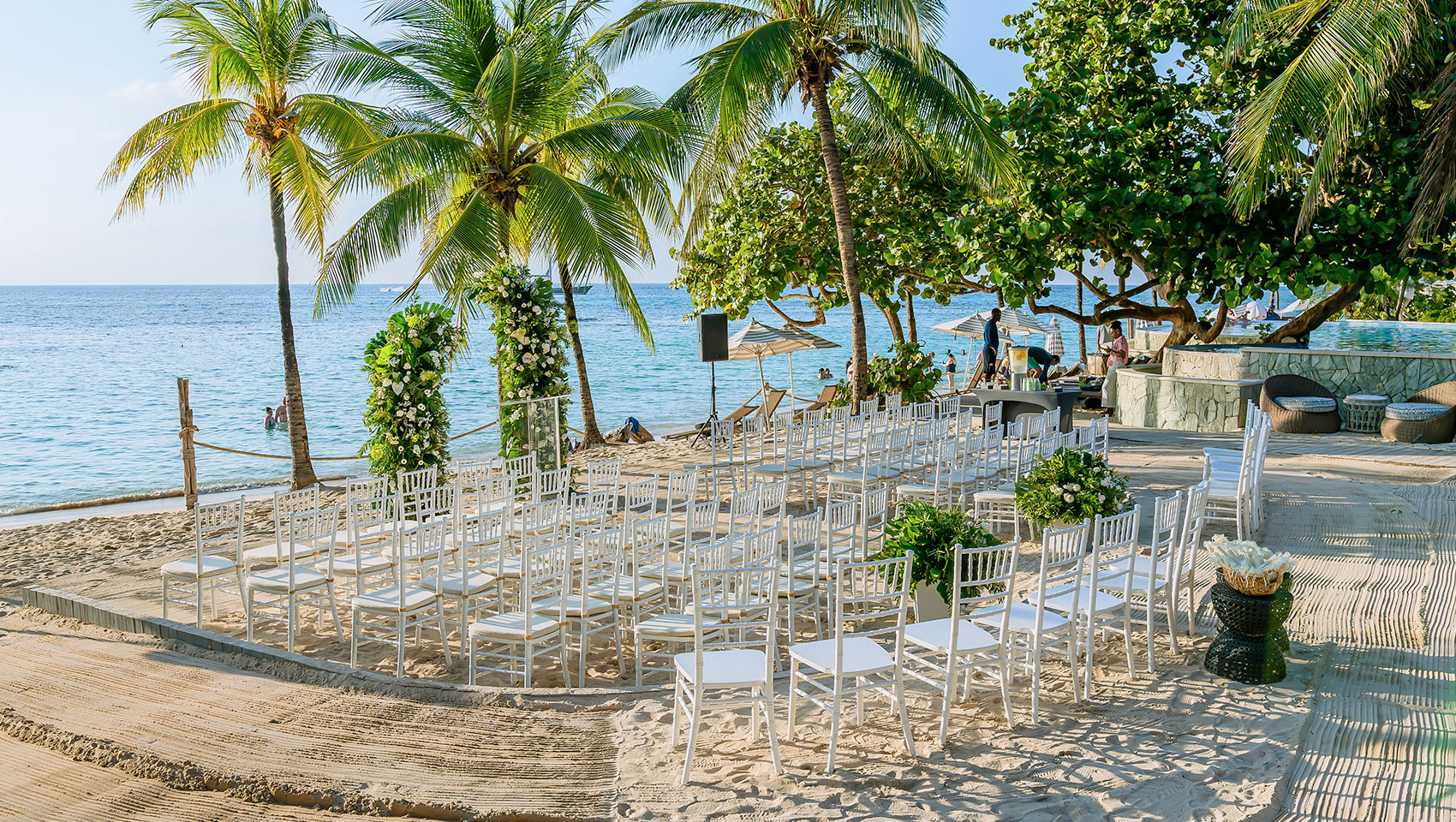 outdoor ceremony on the beach