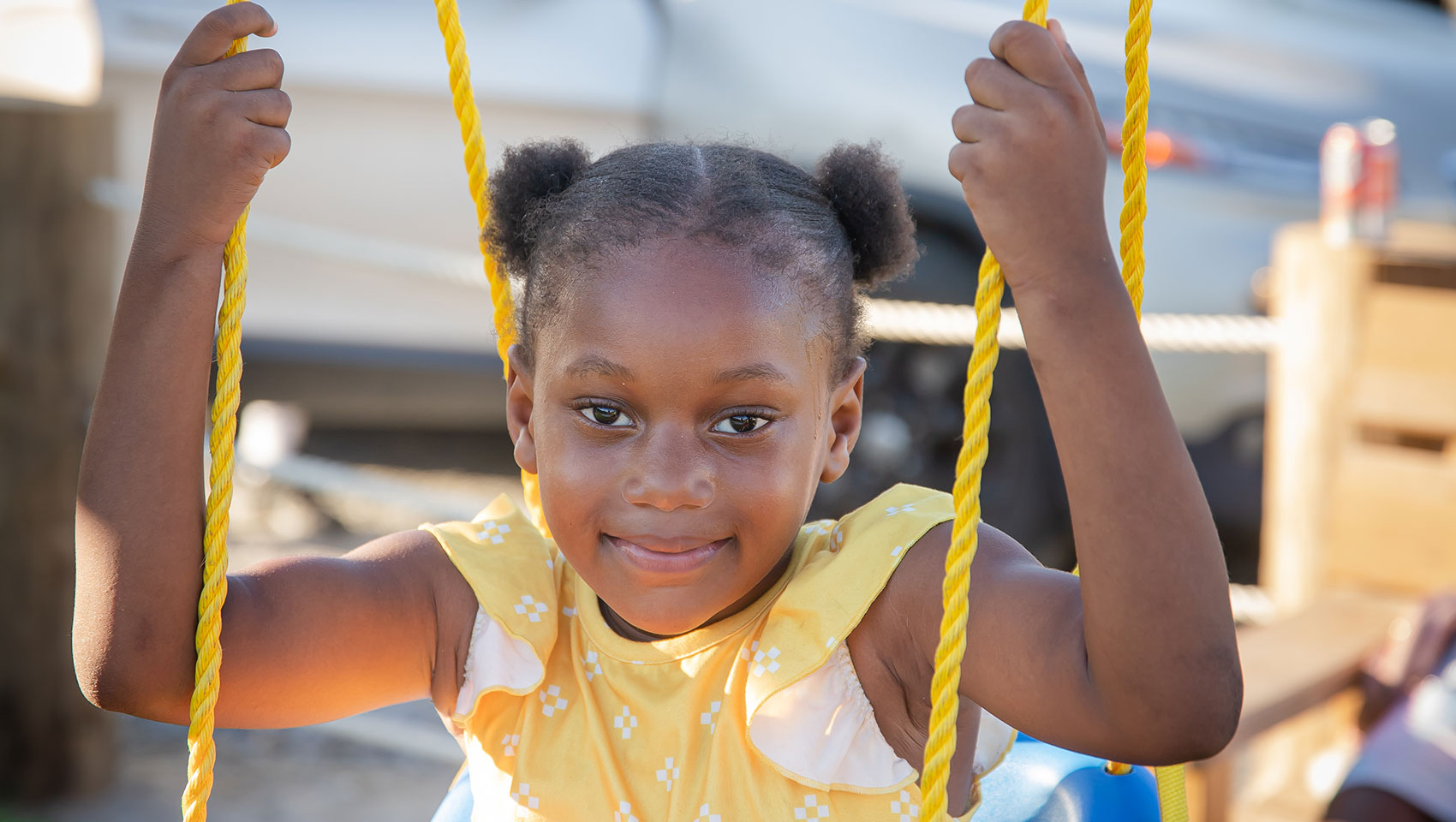 Girl on swing