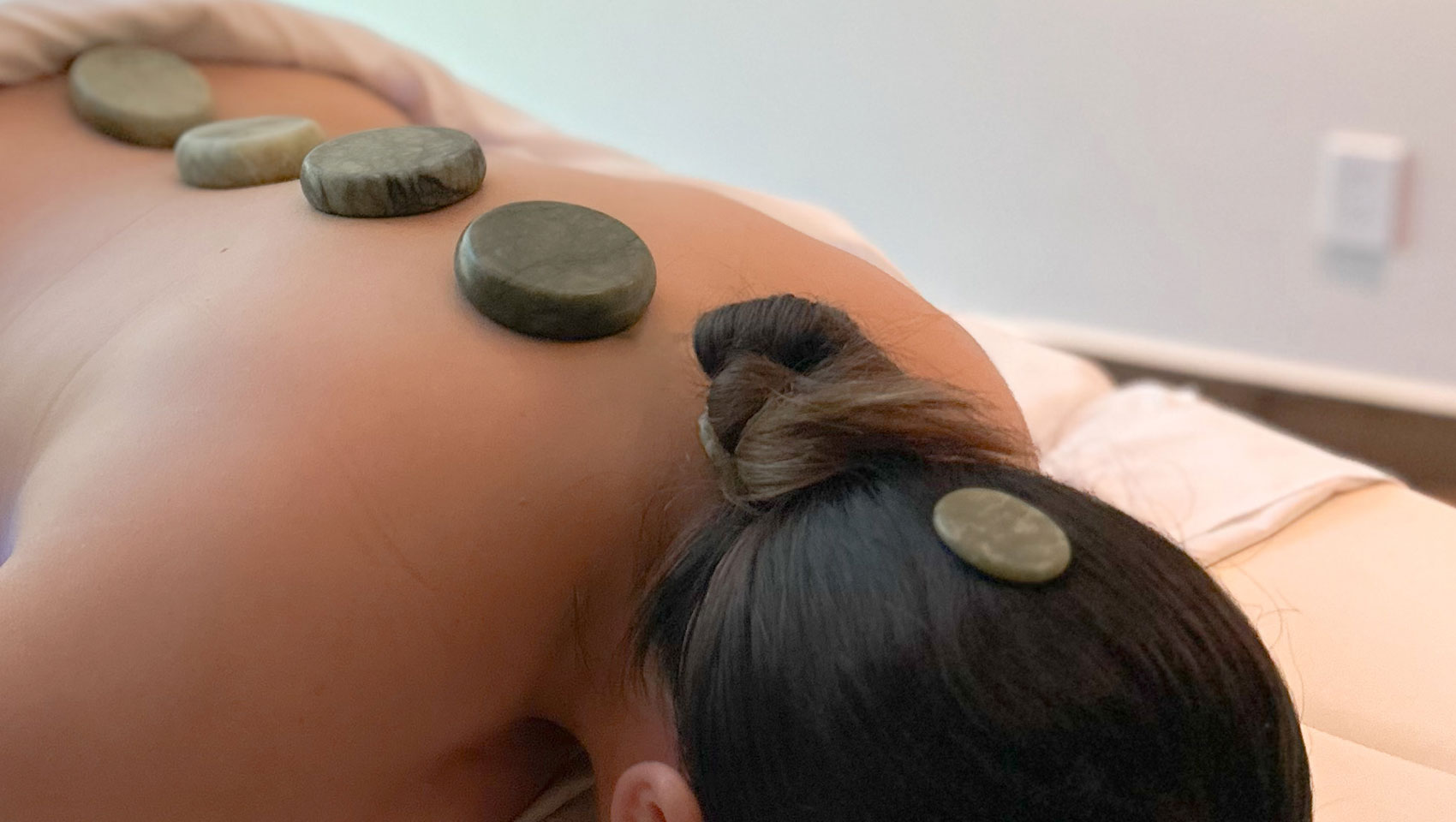Indoor dining room with large window overlook patio