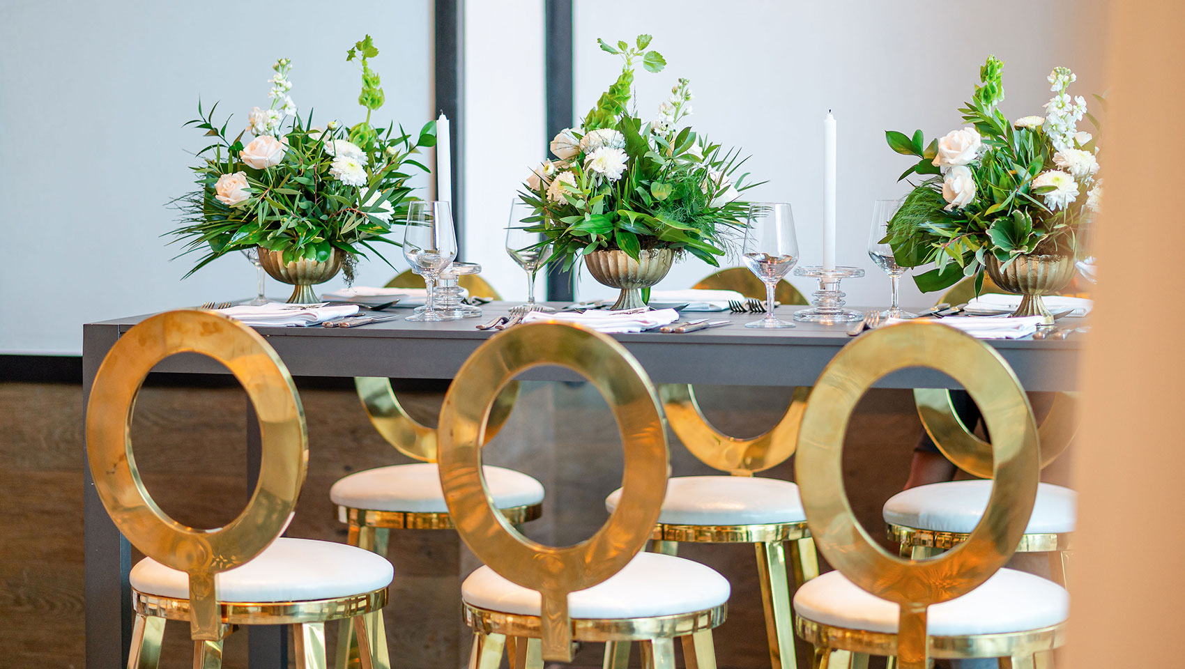 reception table set-up