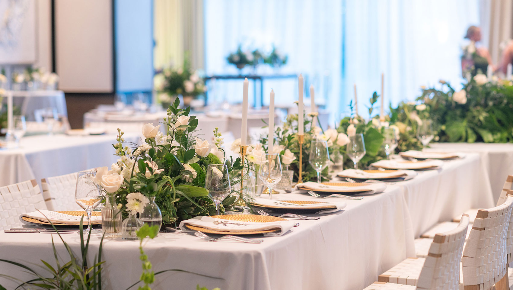 Reception table set up
