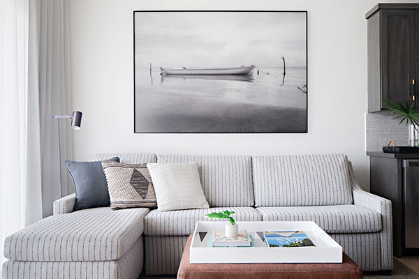 Sitting area in 2 Bedroom Villa Suite Beachfront at Kimpton Grand Roatan Resort