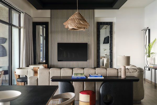 Living area in the Presidential Suite at Kimpton Grand Roatan Resort