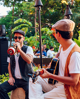 two men playing jazz at Alera